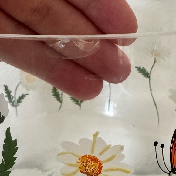 Floral Glass Bowl with Butterfly Design - Picture 4 of 7